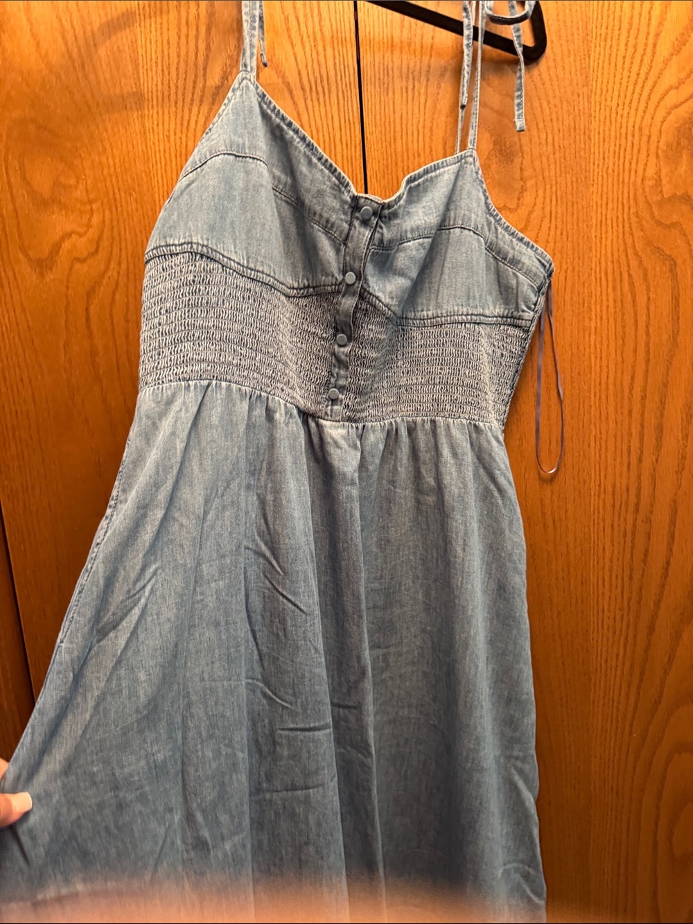 GAP Medium Blue Denim Smocked Top Sundress